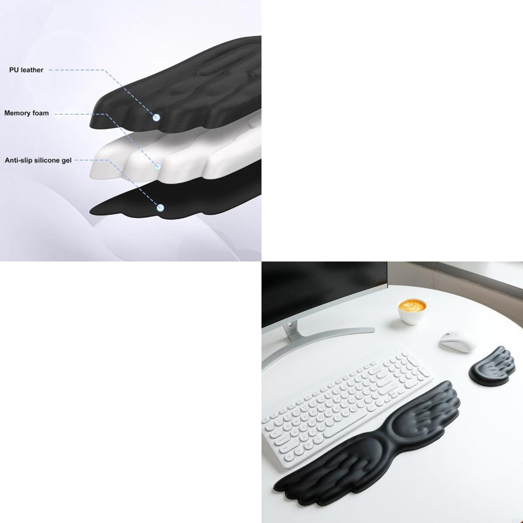 Desk Setup Ergonomics - 462E Yumuşak Silikon Melek Kanat Klavye