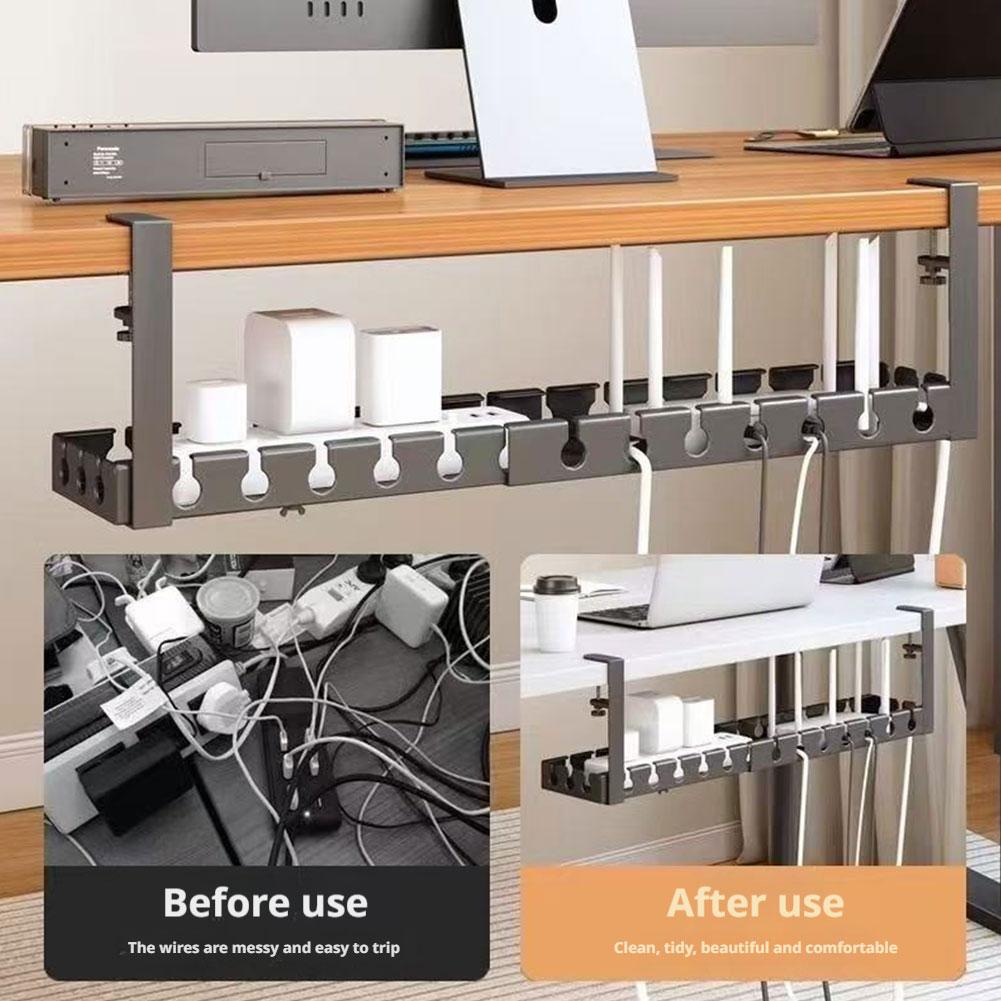 Desk Setup Shelf - Uzatılabilir Masa Altı Kablo Yönetimi Delme