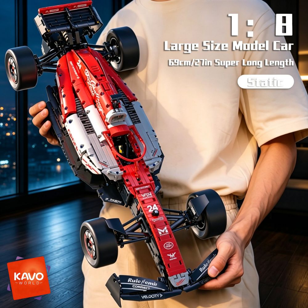 Desk Setup Red - KAVOWORLD Formula Kırmızı Beyaz Süper Spor