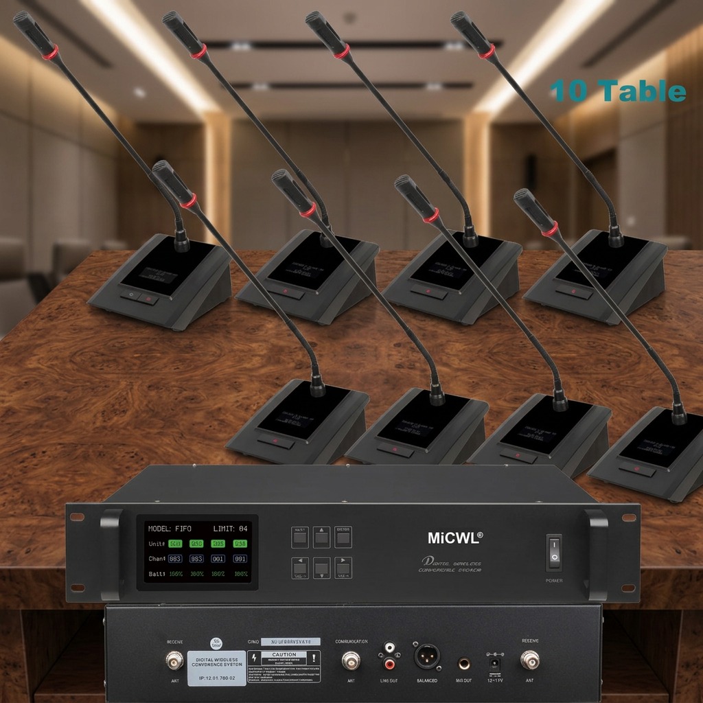 Desk Setup Kit - MiCWL Dijital Kablosuz Gooseneck Mikrofon Konferans