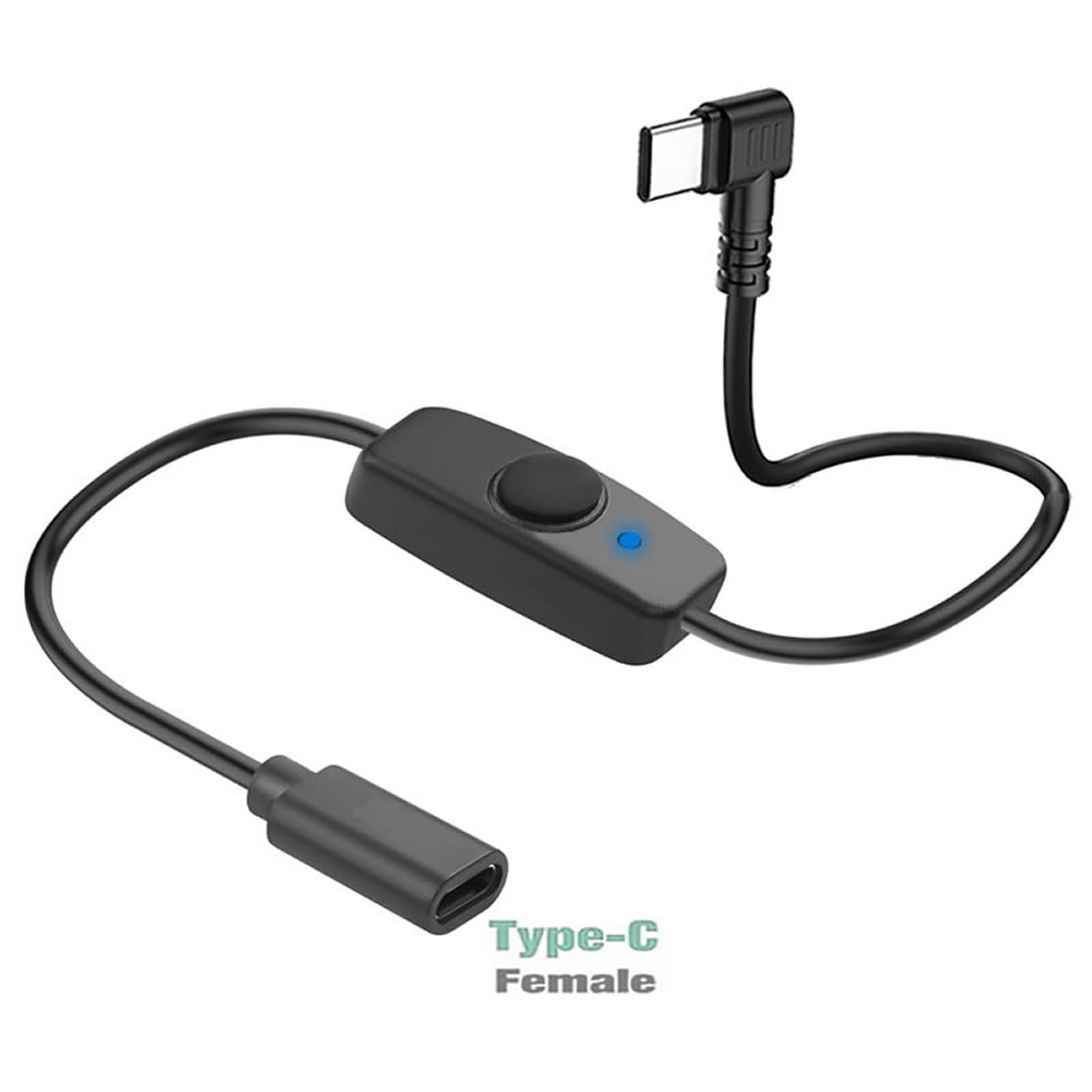 Desk Setup Led Strip - Kısa USB C Uzatma Kablosu, Açma/Kapama