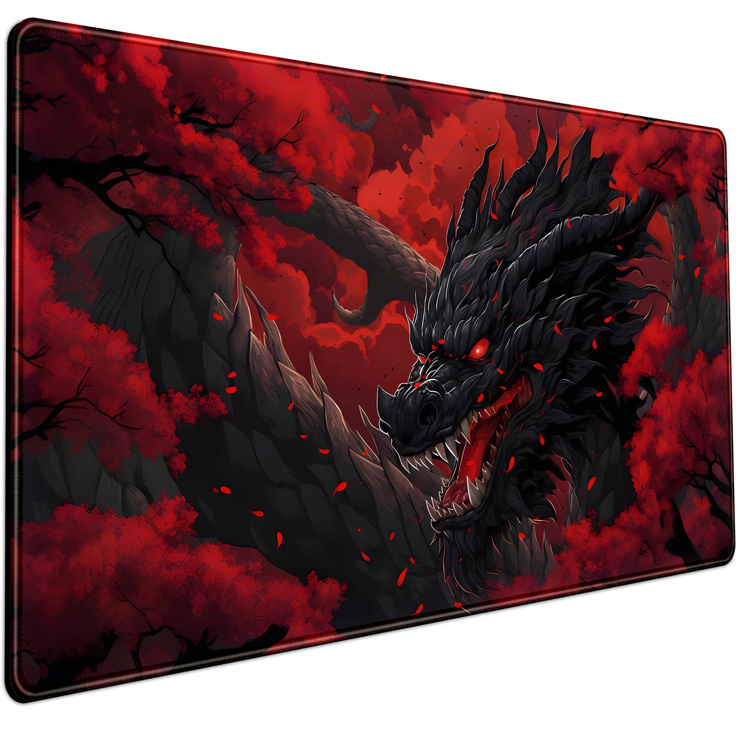 Desk Setup Red - Büyük Ejderha Büyük Mouse Pad Havalı