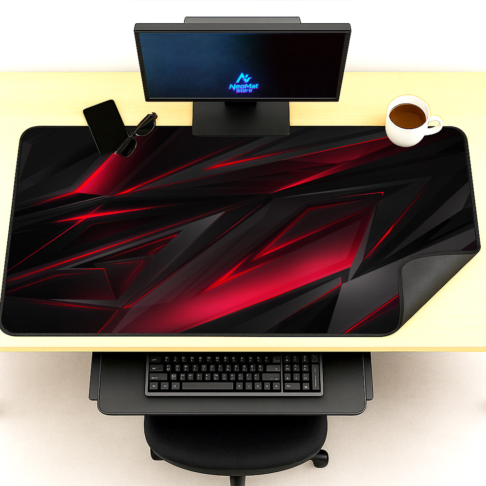 Desk Setup Red - Xxxl Mouse Pad Oyuncu Kurulumu Dekorasyonu
