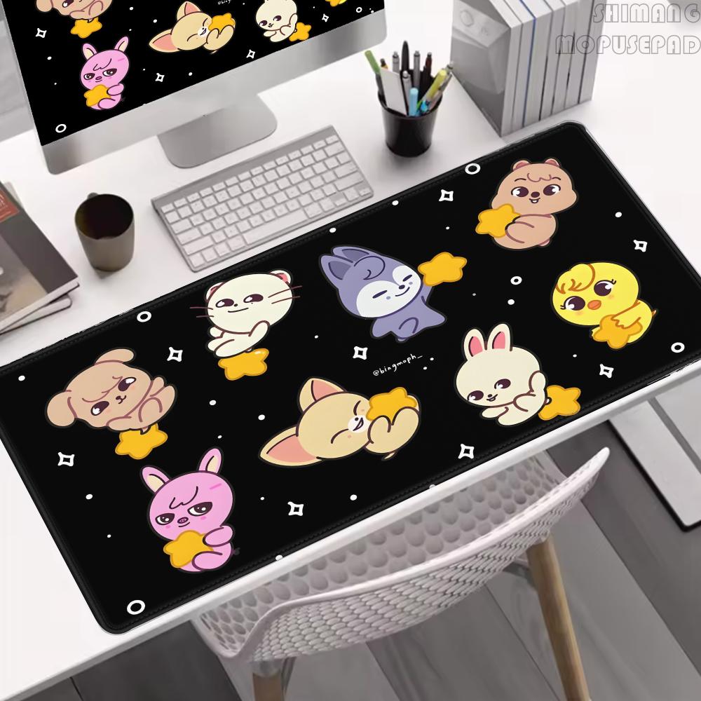 Desk Setup Kpop - Büyük Oyun Mousepad'i K-Kpop Stray K-Kids
