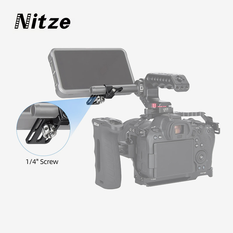 Monitor Arm Clamp - Nitze N10D 15mm Çubuk Kelepçe Adaptörü,