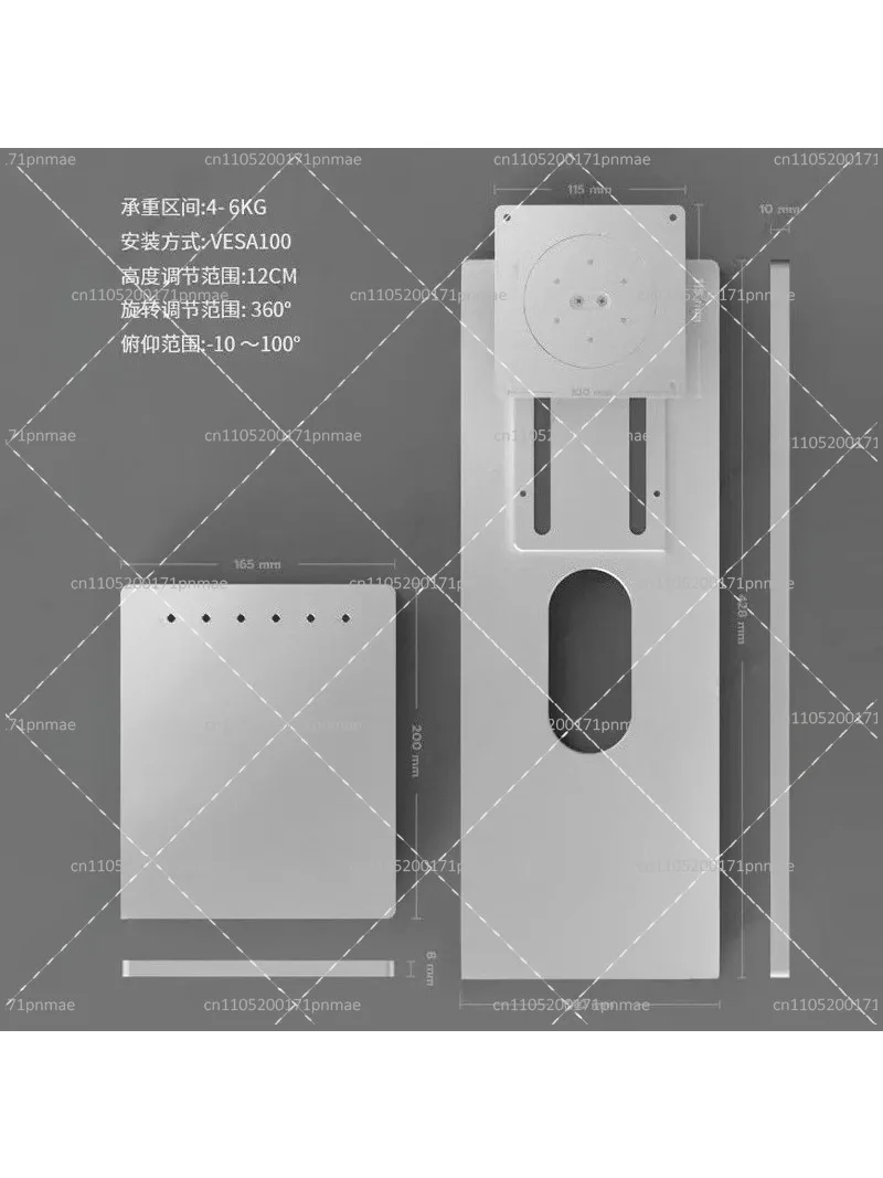 Desk Setup Ergonomics - CNC Alüminyum Alaşımlı Monitör Braketi Kaldırılabilir