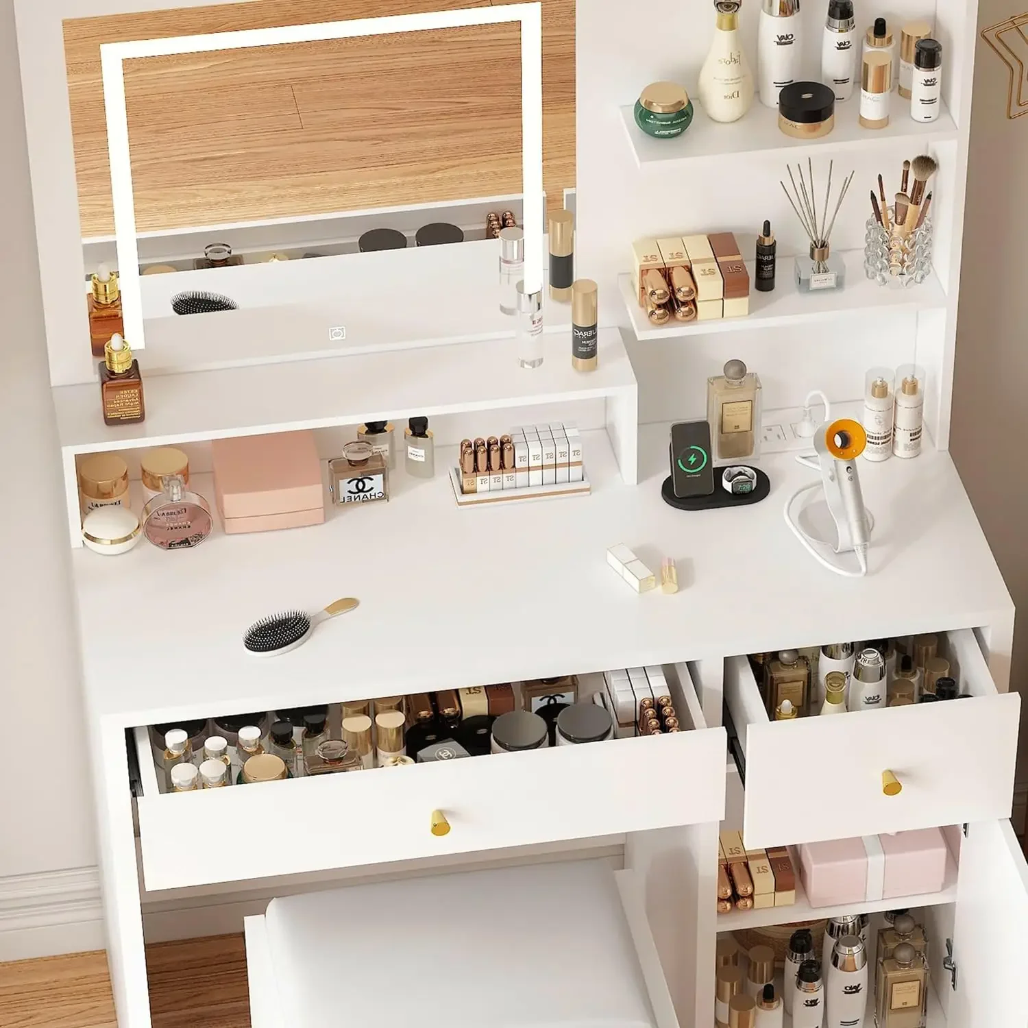 Desk Vanity Setup - 37