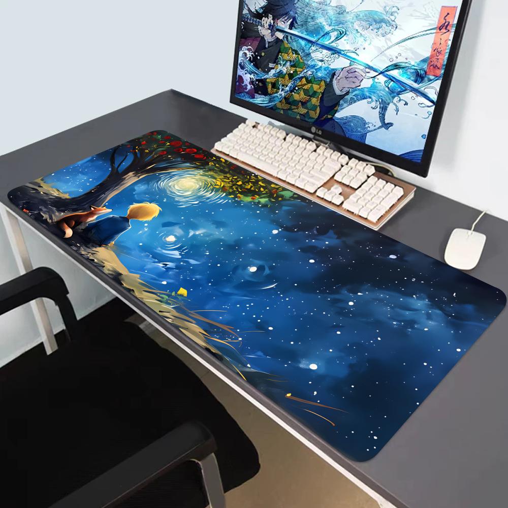 Desk Setup Red - HYBXAXC Kırmızı, Fare Yıldızlı Ped Masa