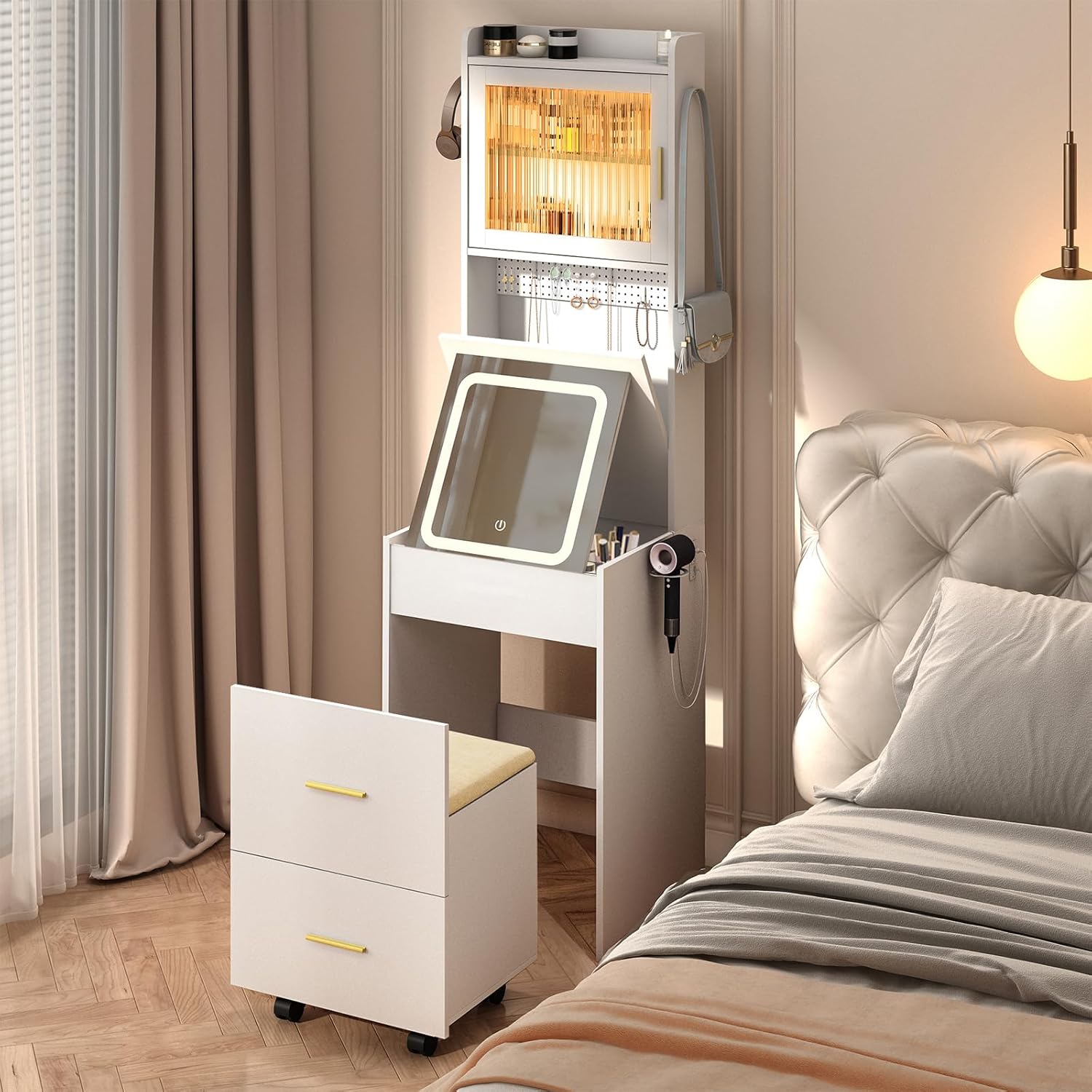 Katlanır Panelli Işıklı Aynalı - Desk Vanity Setup incelemesi ve fiyatı