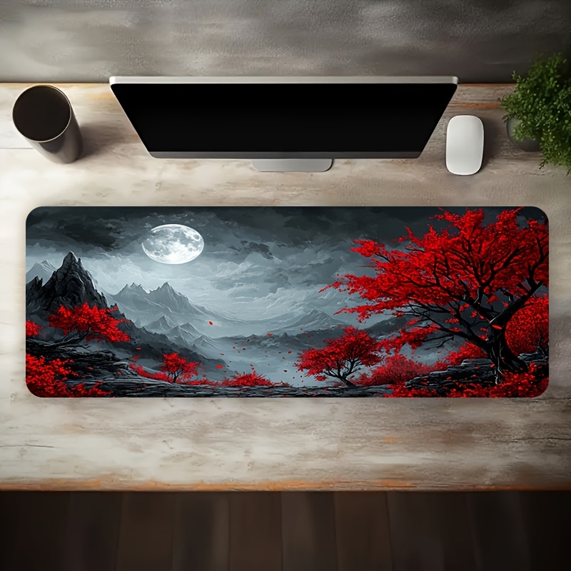 Kırmızı Ağaç Ay Manzarası Geni - Desk Setup Red incelemesi ve fiyatı