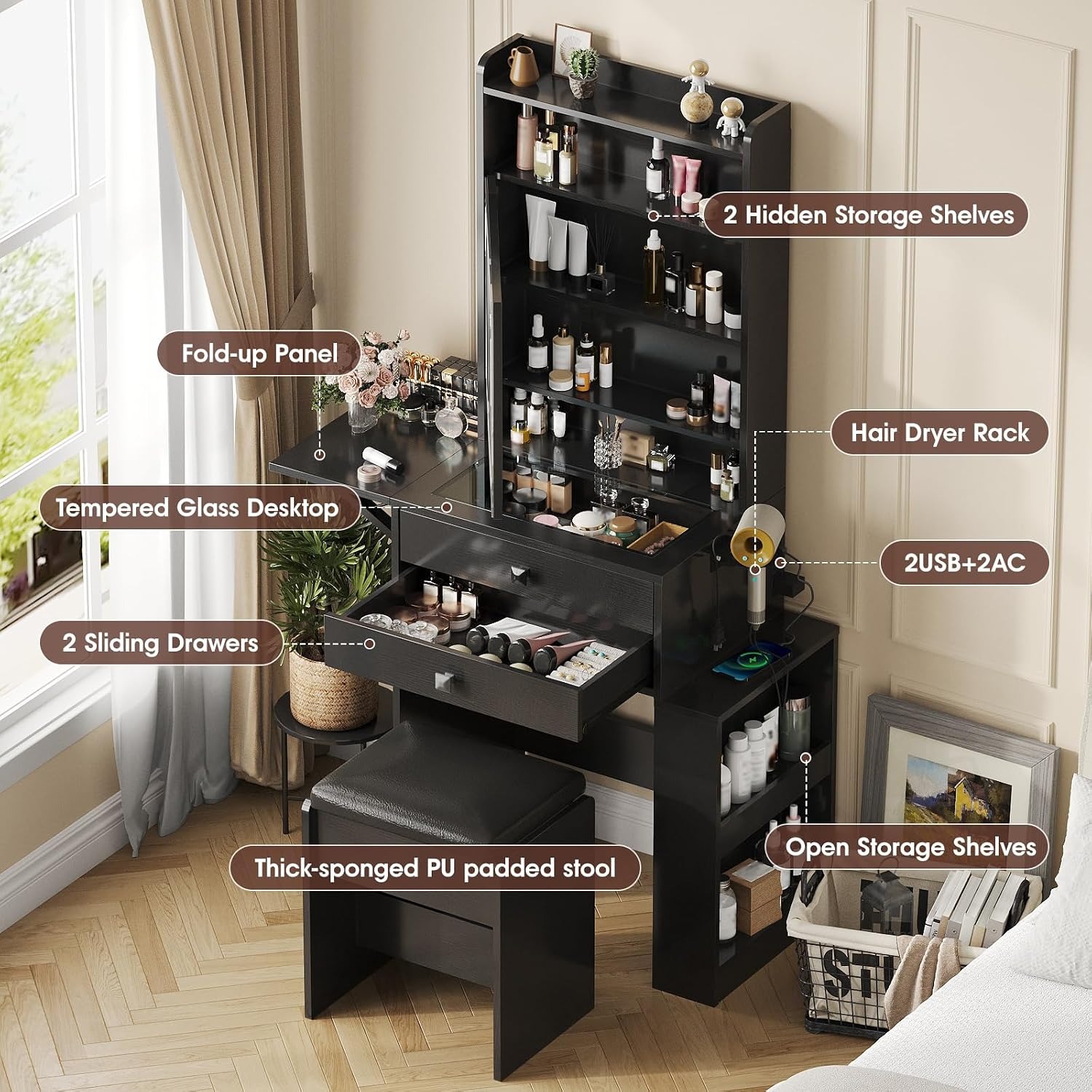 Katlanabilir Panelli Küçük Mak - Desk Vanity Setup incelemesi ve fiyatı