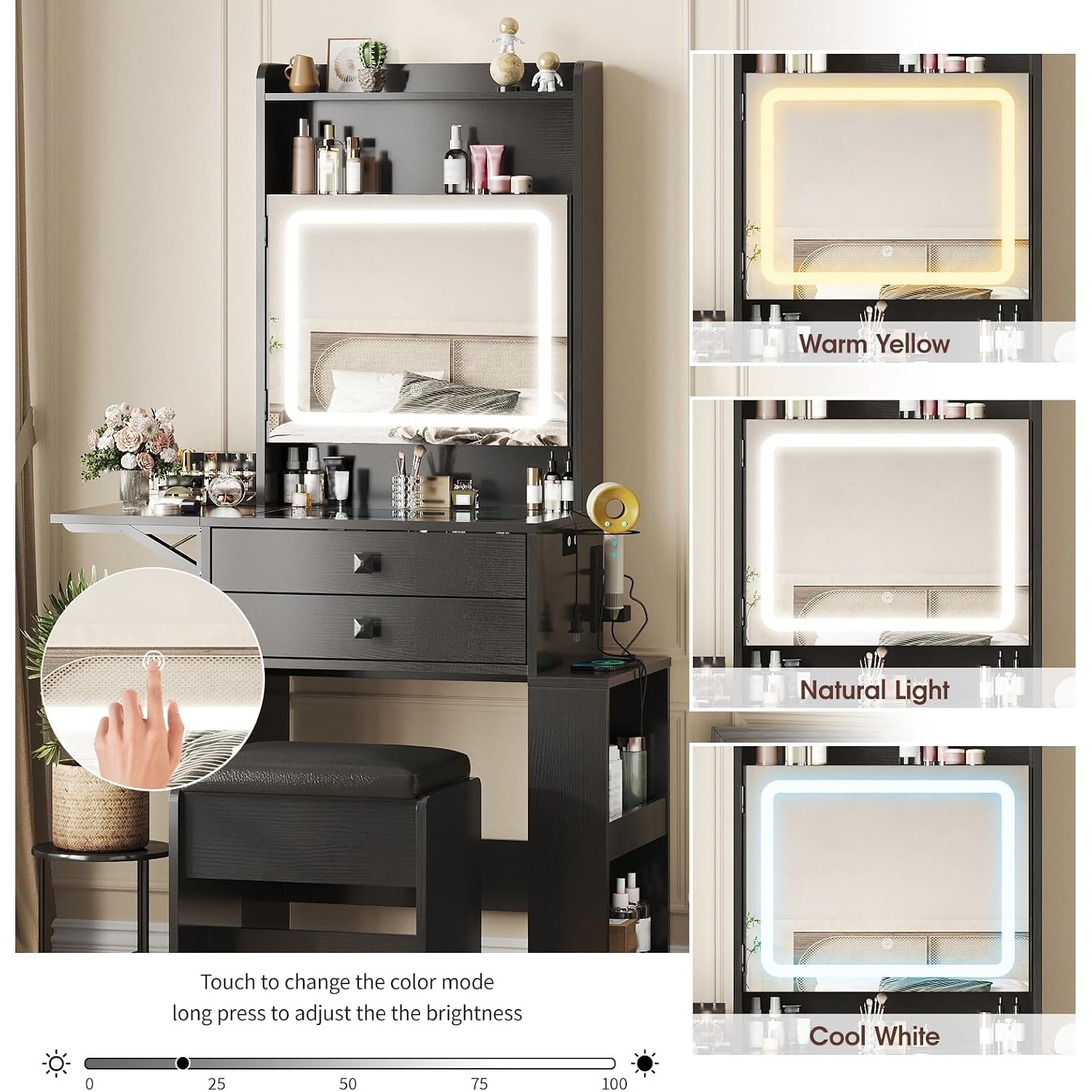 Katlanabilir Panelli Küçük Mak - Desk Vanity Setup incelemesi ve fiyatı