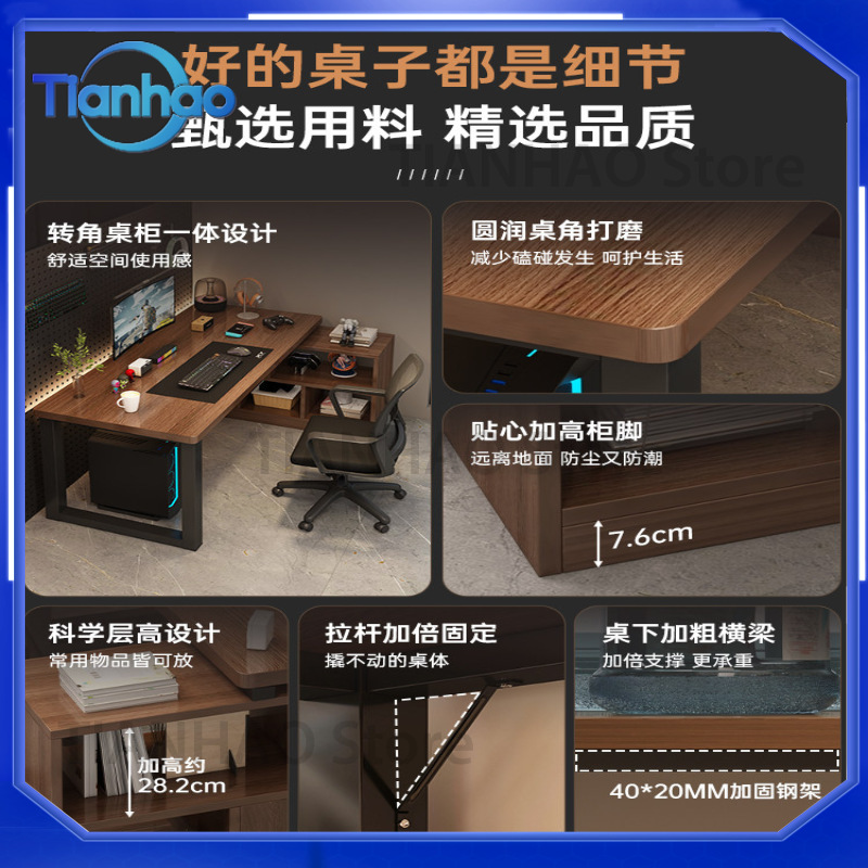 L Şeklinde Kitaplıklı Çift Mon - Desk Setup Corner incelemesi ve fiyatı