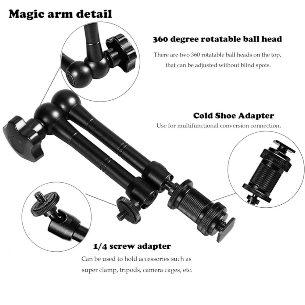 Metal Magic Arm 11 İnç Eklemli - Monitor Arm Clamp incelemesi ve fiyatı