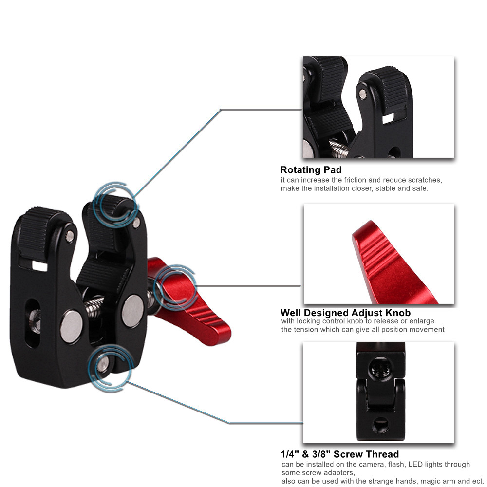 Metal Çok fonksiyonlu Top Kafa - Monitor Arm Clamp incelemesi ve fiyatı
