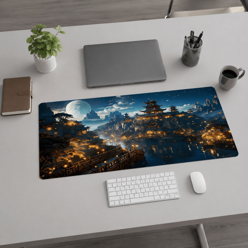 Orijinal fantezi gece şehri ay - Work Desk Home Setup incelemesi ve fiyatı