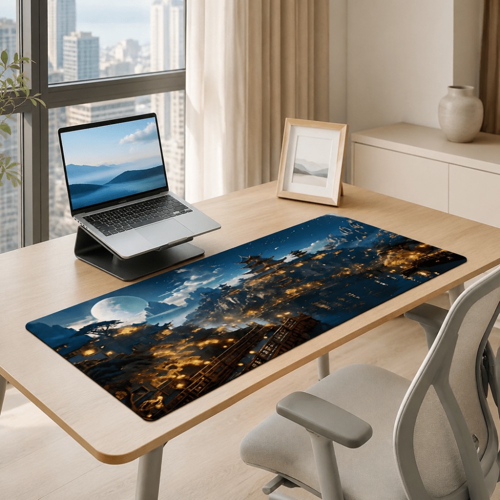 Orijinal fantezi gece şehri ay - Work Desk Home Setup incelemesi ve fiyatı