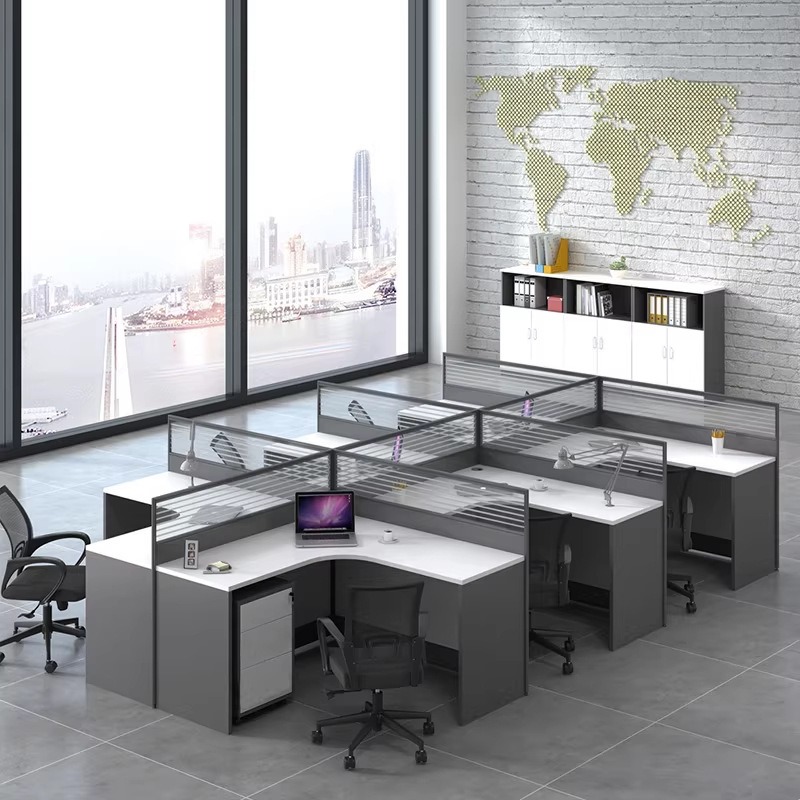 2, 4 veya 6 Kişilik Beyaz Ofis - Desk Setup Corner incelemesi ve fiyatı