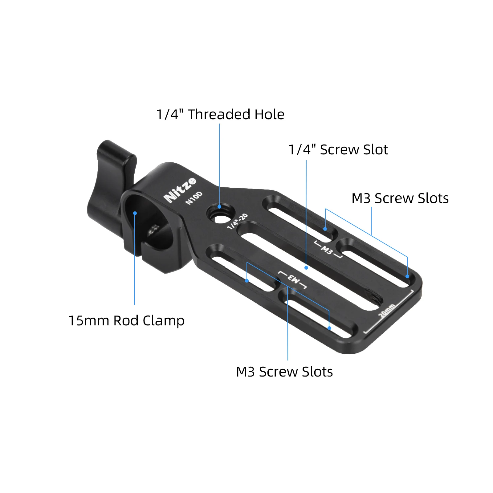 Nitze N10D 15mm Çubuk Kelepçe  - Monitor Arm Clamp incelemesi ve fiyatı