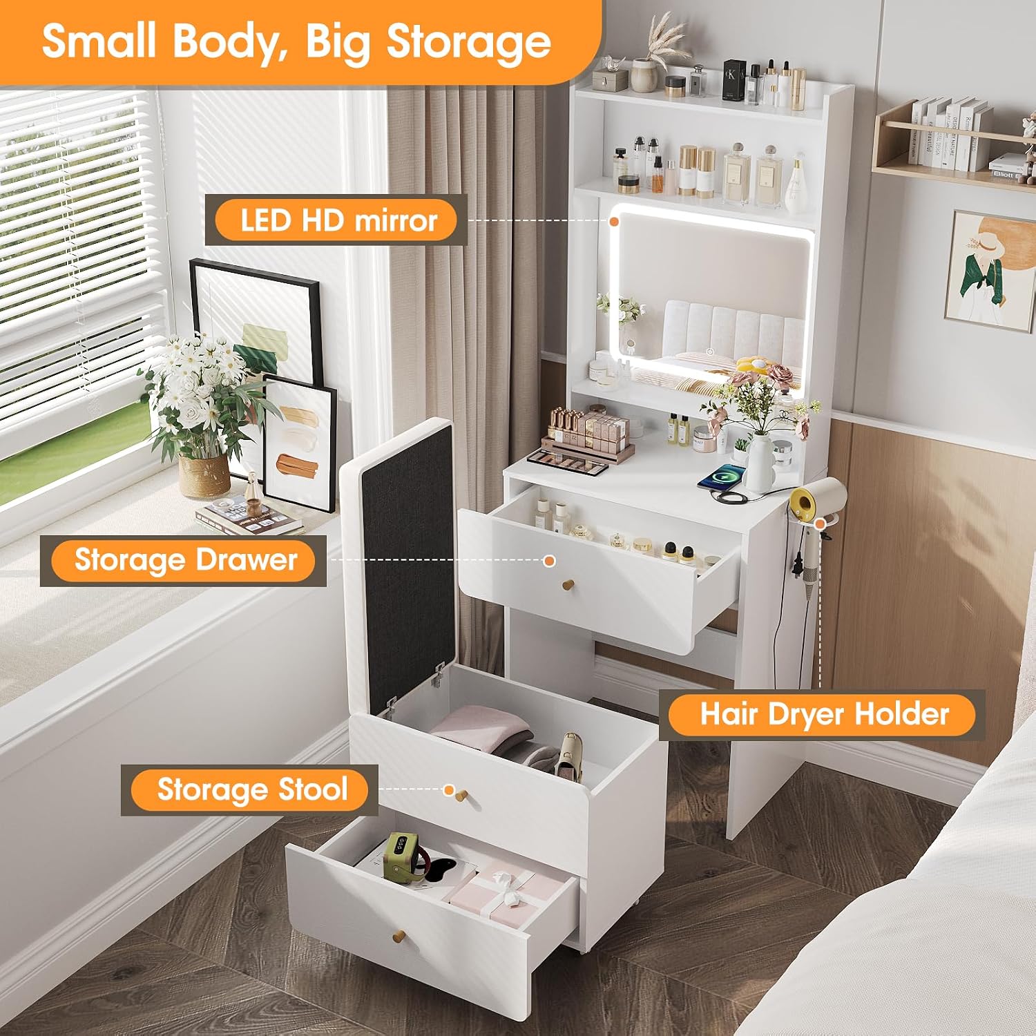 Aynalı ve Işıklı Makyaj Masası - Desk Vanity Setup incelemesi ve fiyatı