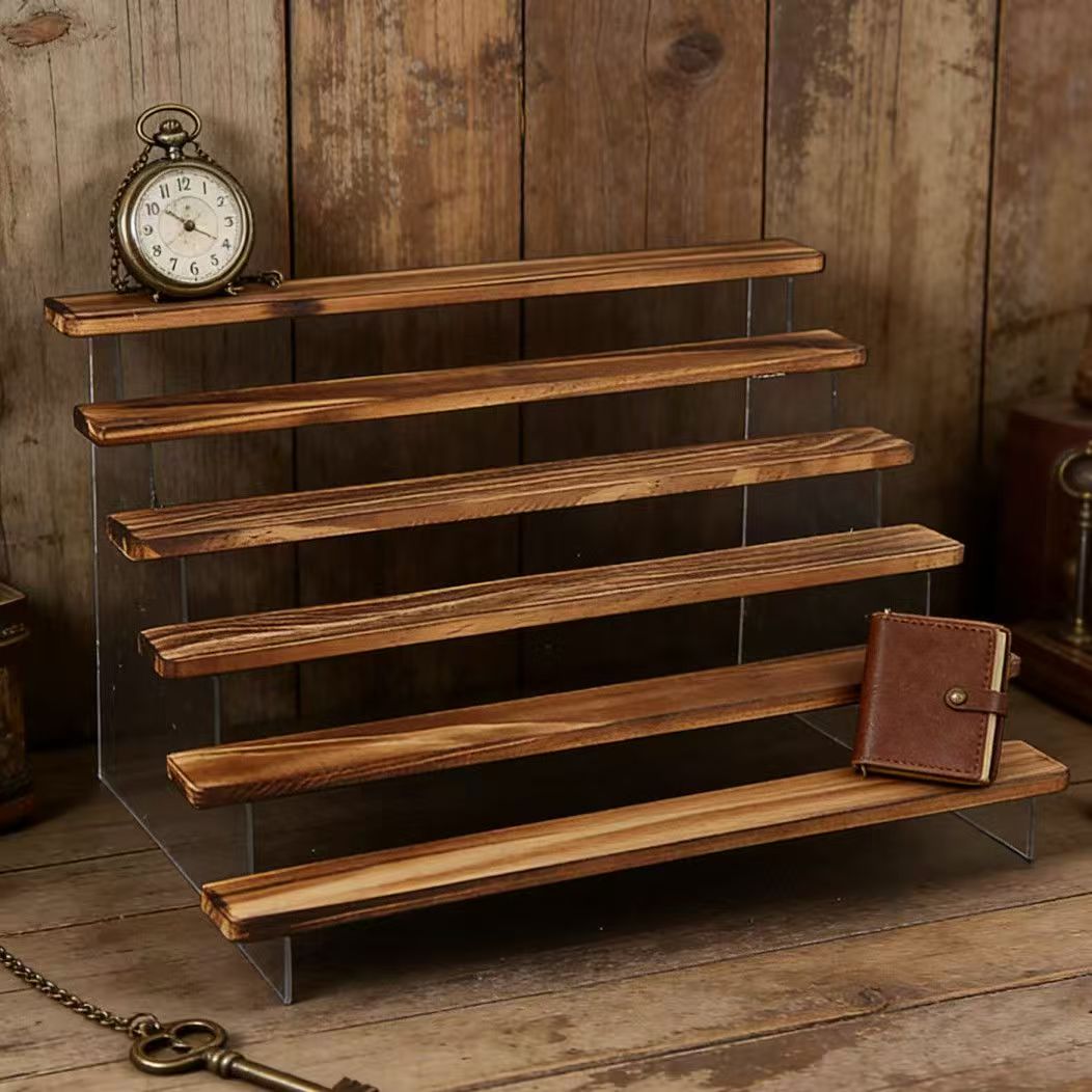 Kömürleşmiş Ahşap Basamaklı Se - Desk Setup Shelf incelemesi ve fiyatı