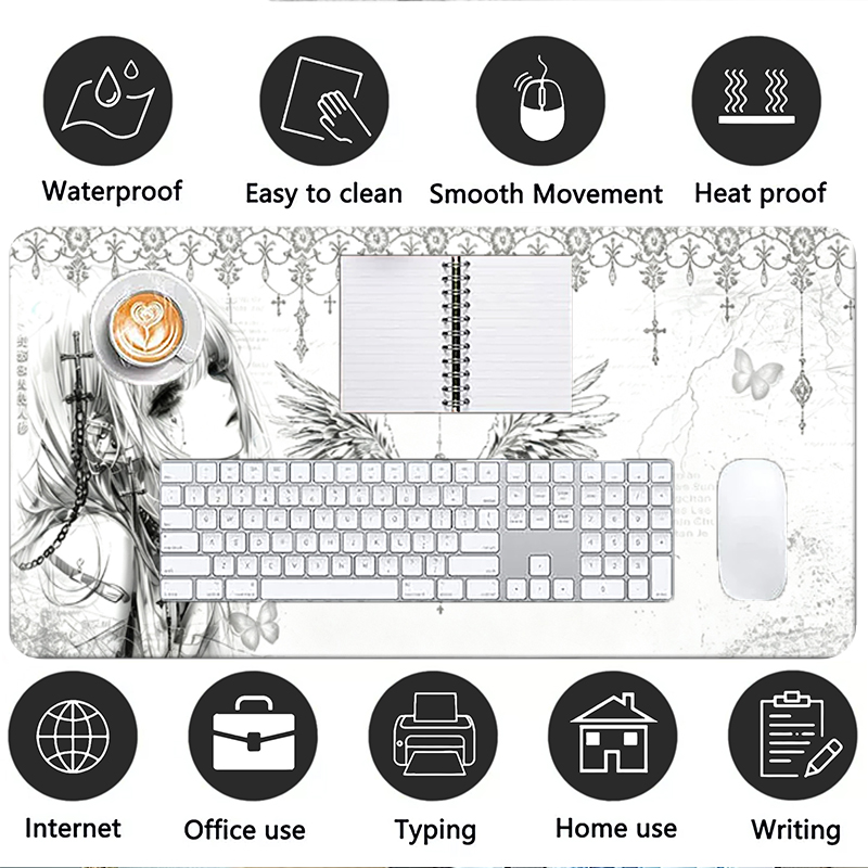Deri Mousepad Siyah Beyaz Anim - Desk Setup Mat incelemesi ve fiyatı