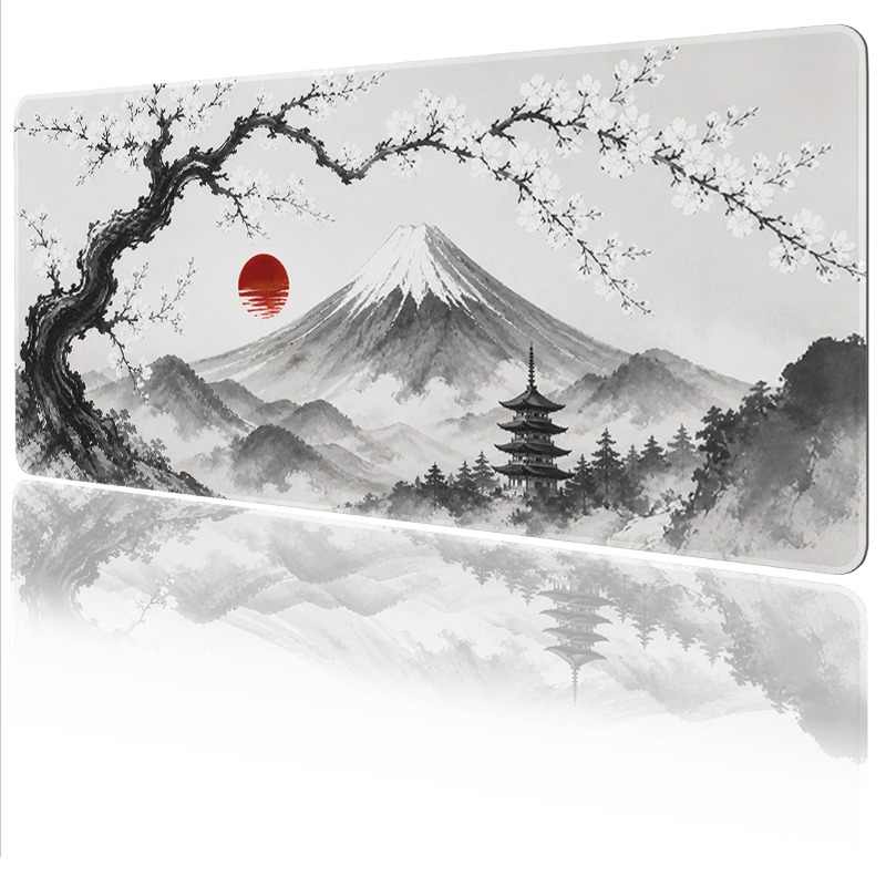 Mouse Pad Ink Mountain Red Sun - Desk Setup Red incelemesi ve fiyatı